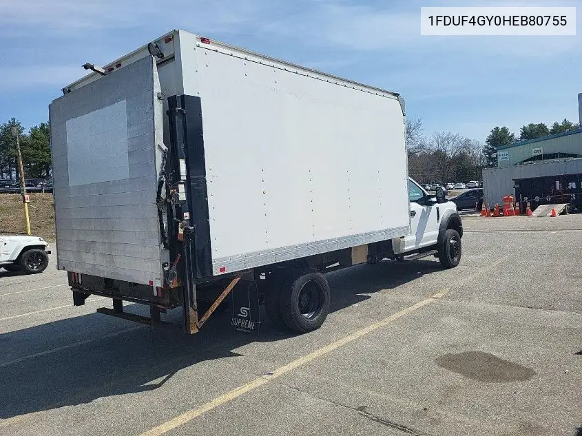 2017 Ford F-450 Chassis Xl VIN: 1FDUF4GY0HEB80755 Lot: 42229593