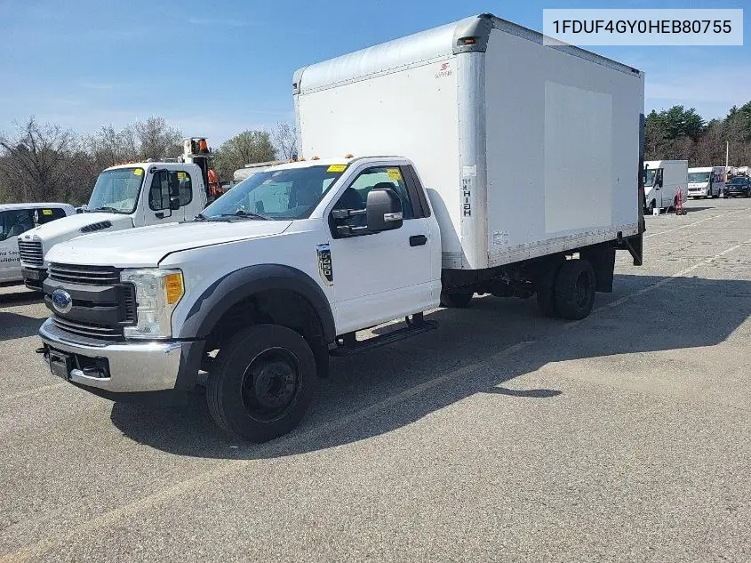 2017 Ford F-450 Chassis Xl VIN: 1FDUF4GY0HEB80755 Lot: 42229593