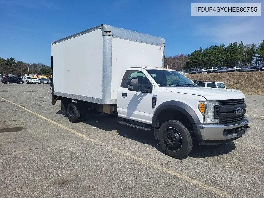 2017 Ford F-450 Chassis Xl VIN: 1FDUF4GY0HEB80755 Lot: 42229593