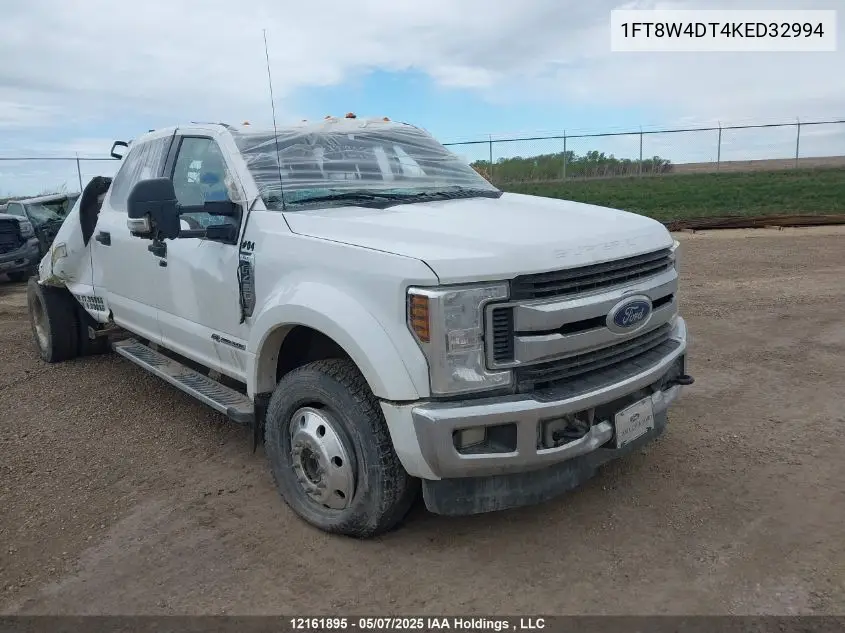 2019 Ford F450 Super Duty VIN: 1FT8W4DT4KED32994 Lot: 12161895