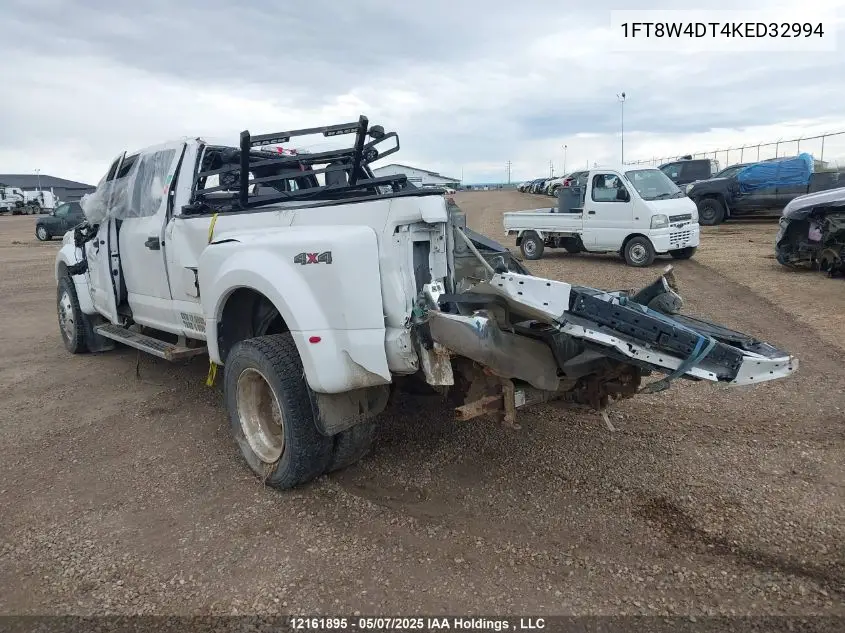2019 Ford F450 Super Duty VIN: 1FT8W4DT4KED32994 Lot: 12161895