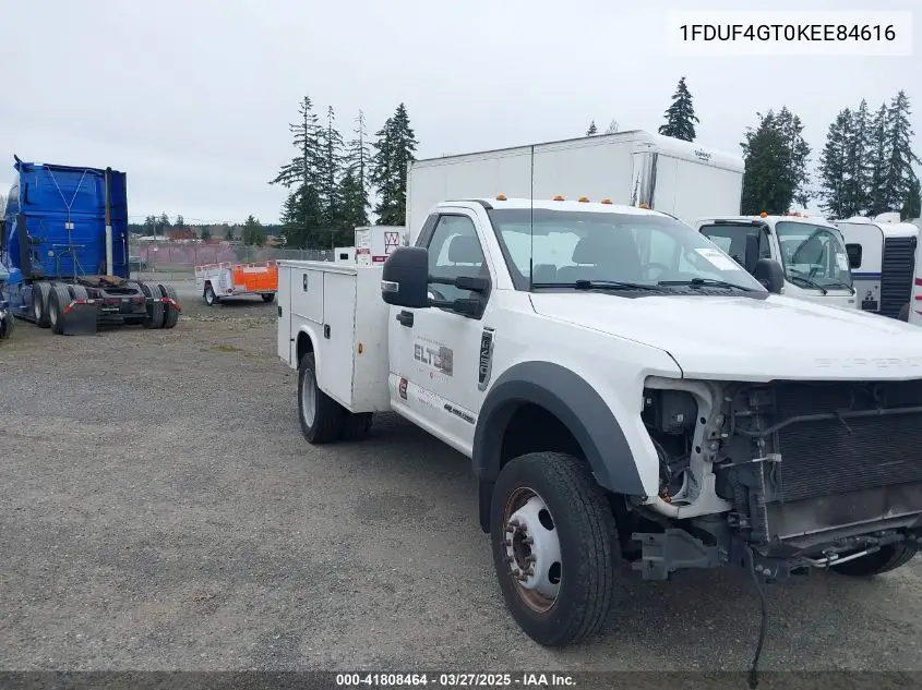 2019 Ford F-450 Chassis Xl VIN: 1FDUF4GT0KEE84616 Lot: 41808464
