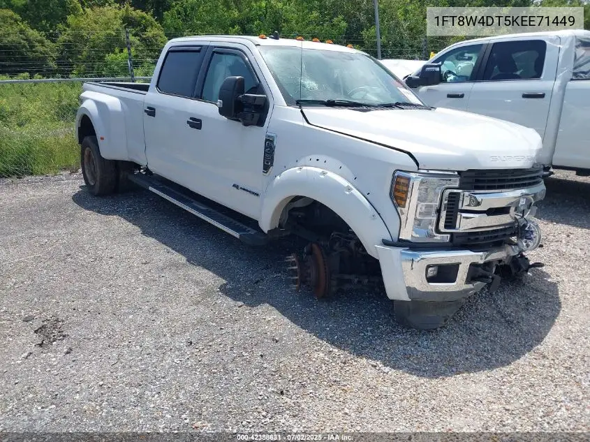 2019 Ford F-450 Xlt VIN: 1FT8W4DT5KEE71449 Lot: 42388631