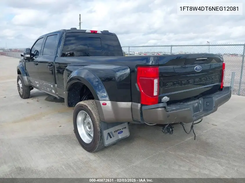 2022 Ford F-450 King Ranch VIN: 1FT8W4DT6NEG12081 Lot: 40872631