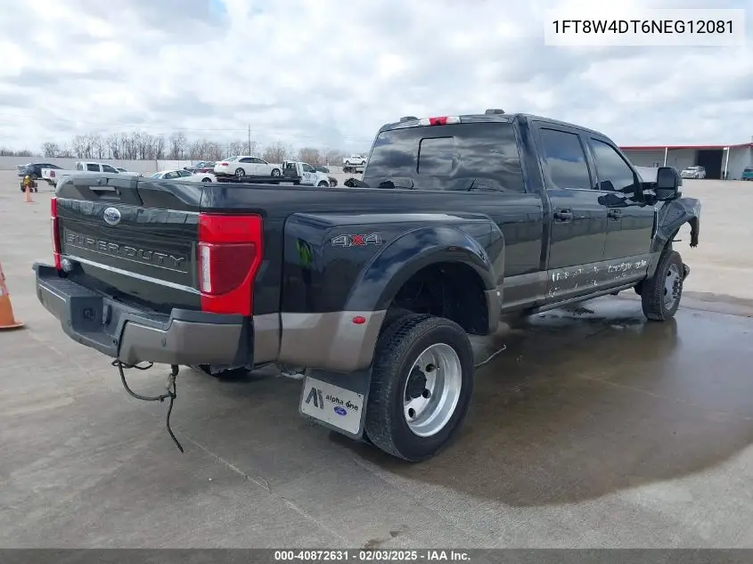 2022 Ford F-450 King Ranch VIN: 1FT8W4DT6NEG12081 Lot: 40872631