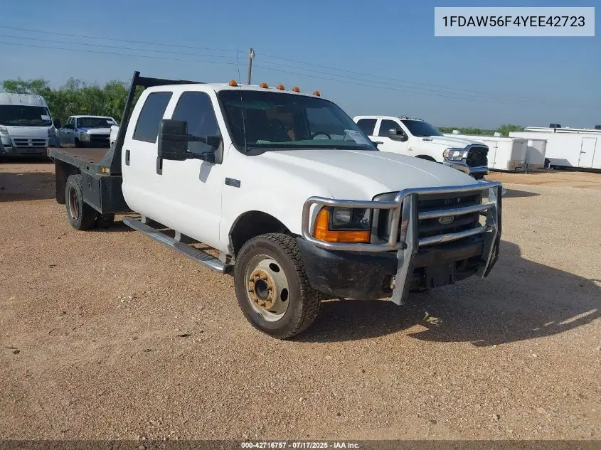 2000 Ford F-550 Lariat/Xl/Xlt VIN: 1FDAW56F4YEE42723 Lot: 42716757
