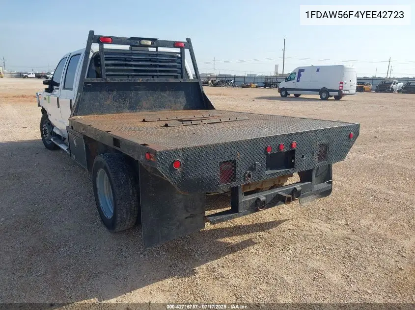2000 Ford F-550 Lariat/Xl/Xlt VIN: 1FDAW56F4YEE42723 Lot: 42716757