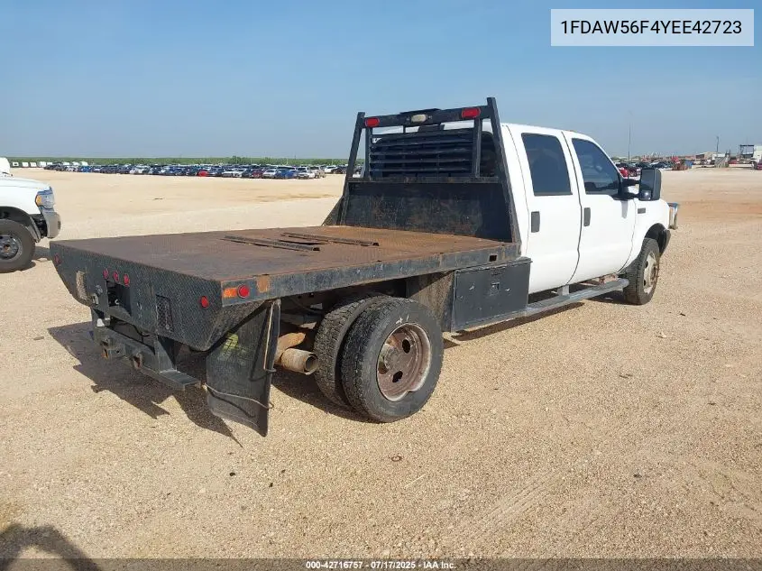 2000 Ford F-550 Lariat/Xl/Xlt VIN: 1FDAW56F4YEE42723 Lot: 42716757