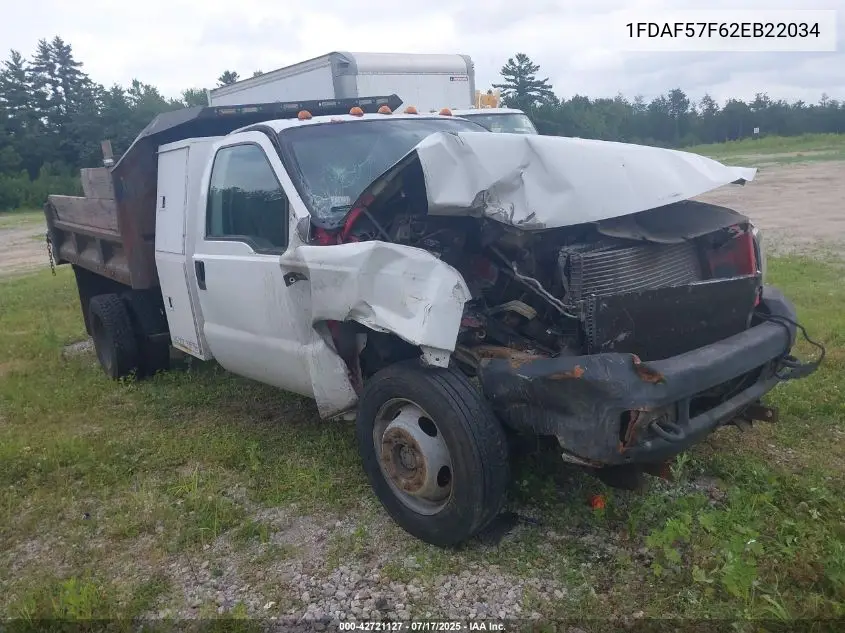 2002 Ford F-550 Xl/Xlt VIN: 1FDAF57F62EB22034 Lot: 42721127