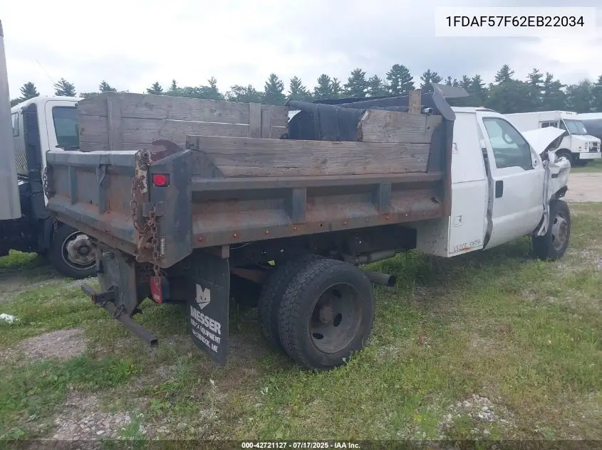 2002 Ford F-550 Xl/Xlt VIN: 1FDAF57F62EB22034 Lot: 42721127