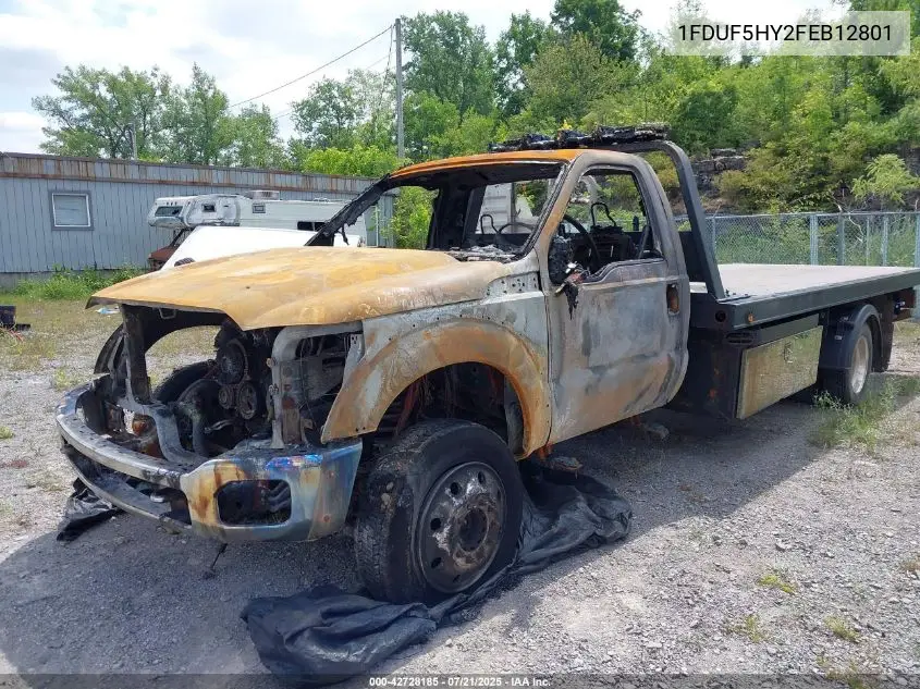 2015 Ford F-550 Chassis Xl VIN: 1FDUF5HY2FEB12801 Lot: 42728185