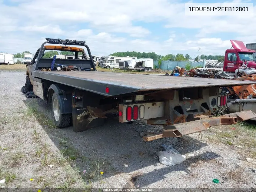 2015 Ford F-550 Chassis Xl VIN: 1FDUF5HY2FEB12801 Lot: 42728185