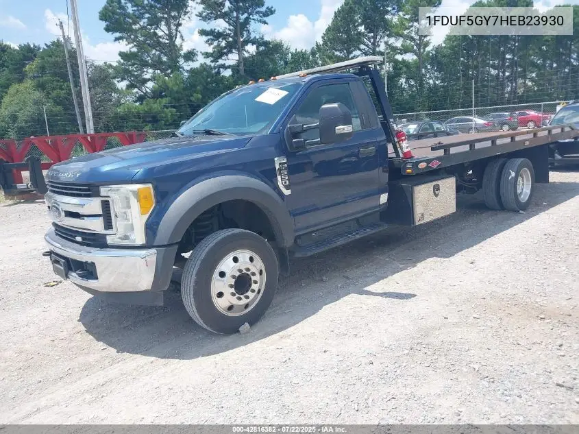 2017 Ford F-550 Chassis Xlt VIN: 1FDUF5GY7HEB23930 Lot: 42816382