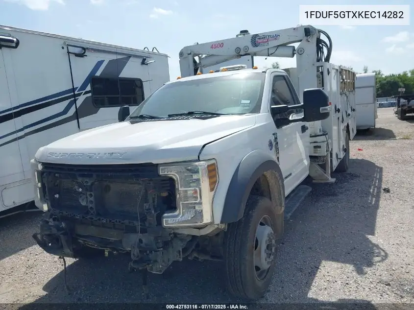 2019 Ford F-550 Chassis Xl VIN: 1FDUF5GTXKEC14282 Lot: 42753116