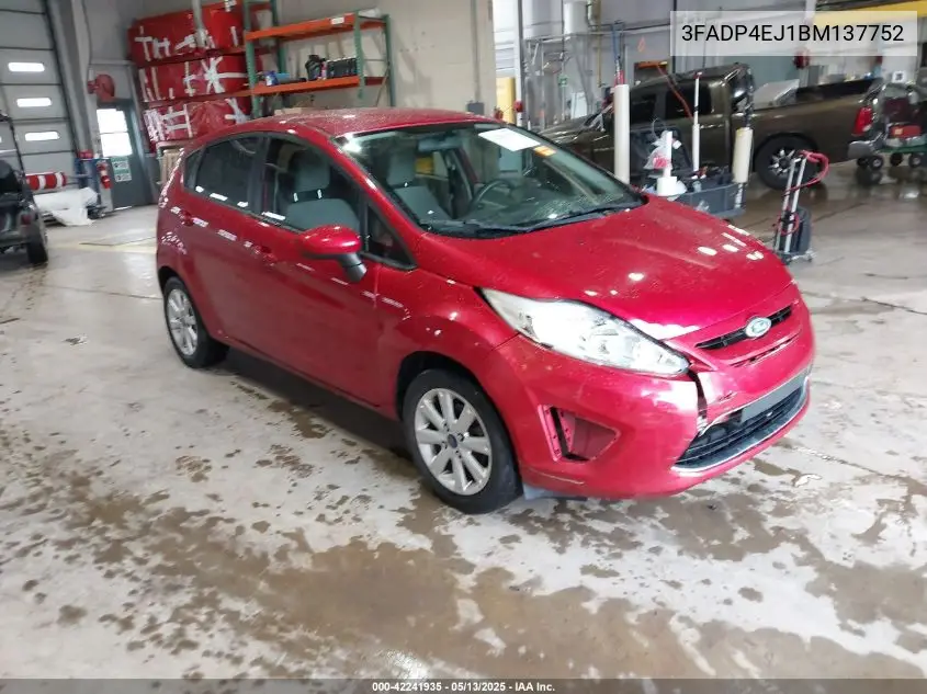 2011 Ford Fiesta Se VIN: 3FADP4EJ1BM137752 Lot: 42241935