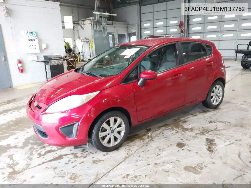 2011 Ford Fiesta Se VIN: 3FADP4EJ1BM137752 Lot: 42241935