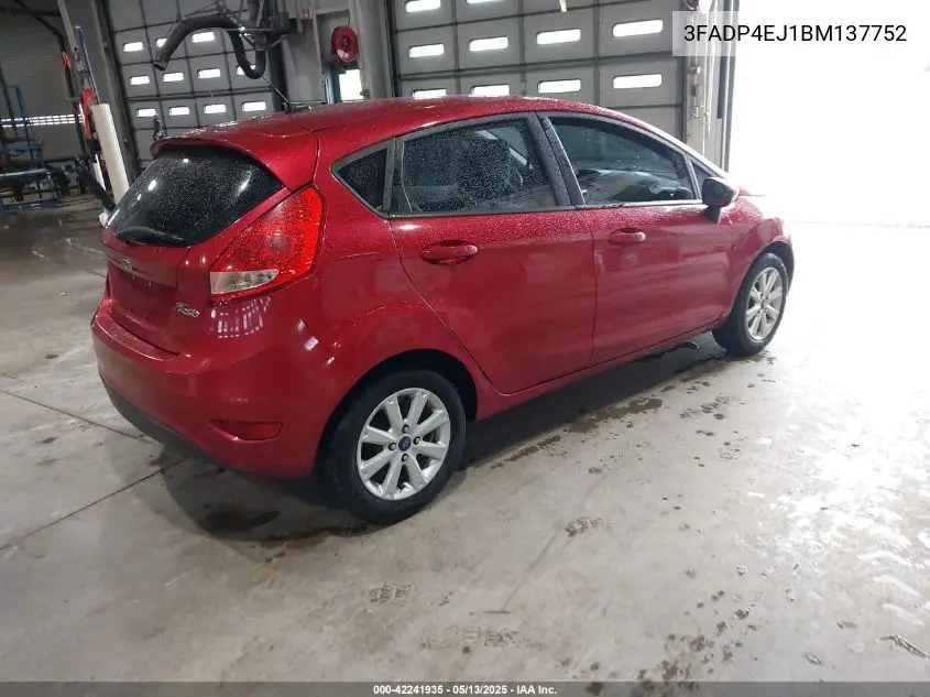 2011 Ford Fiesta Se VIN: 3FADP4EJ1BM137752 Lot: 42241935