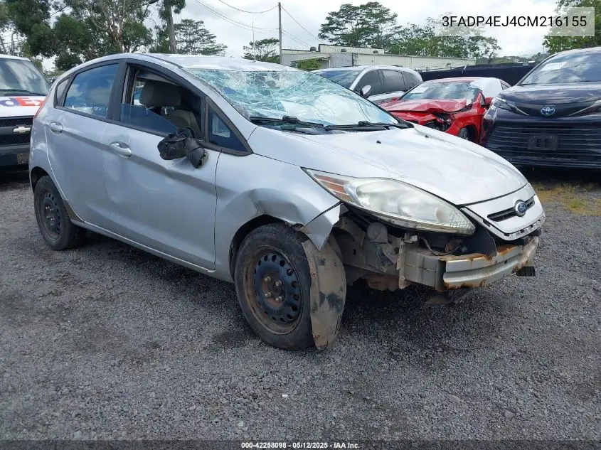 2012 Ford Fiesta Se VIN: 3FADP4EJ4CM216155 Lot: 42258098