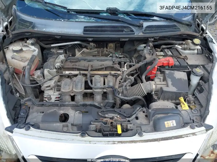 2012 Ford Fiesta Se VIN: 3FADP4EJ4CM216155 Lot: 42258098