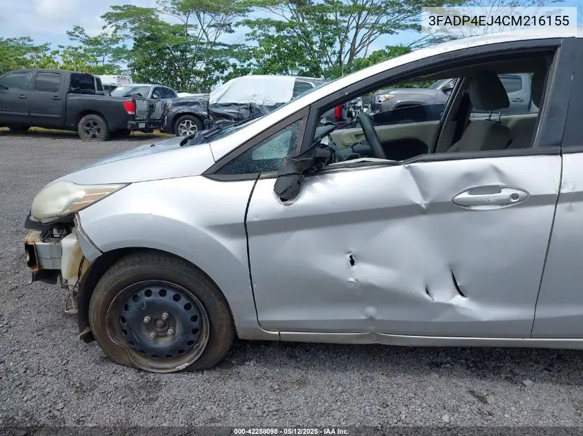 2012 Ford Fiesta Se VIN: 3FADP4EJ4CM216155 Lot: 42258098
