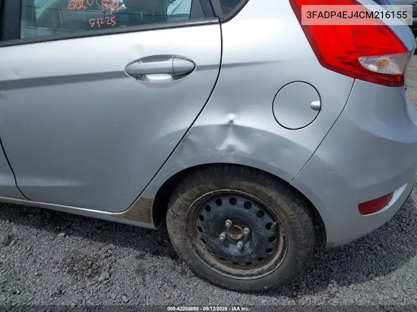 2012 Ford Fiesta Se VIN: 3FADP4EJ4CM216155 Lot: 42258098