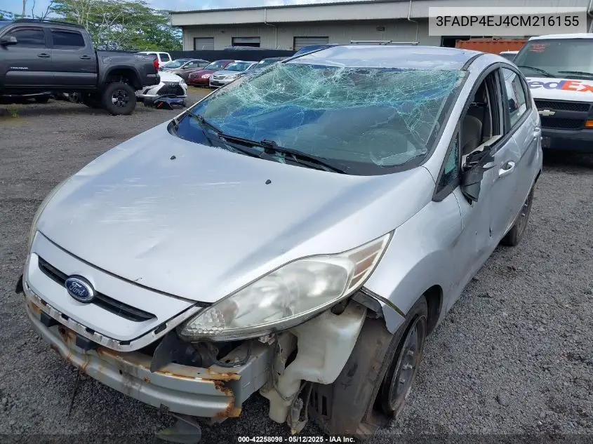2012 Ford Fiesta Se VIN: 3FADP4EJ4CM216155 Lot: 42258098