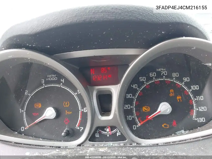 2012 Ford Fiesta Se VIN: 3FADP4EJ4CM216155 Lot: 42258098