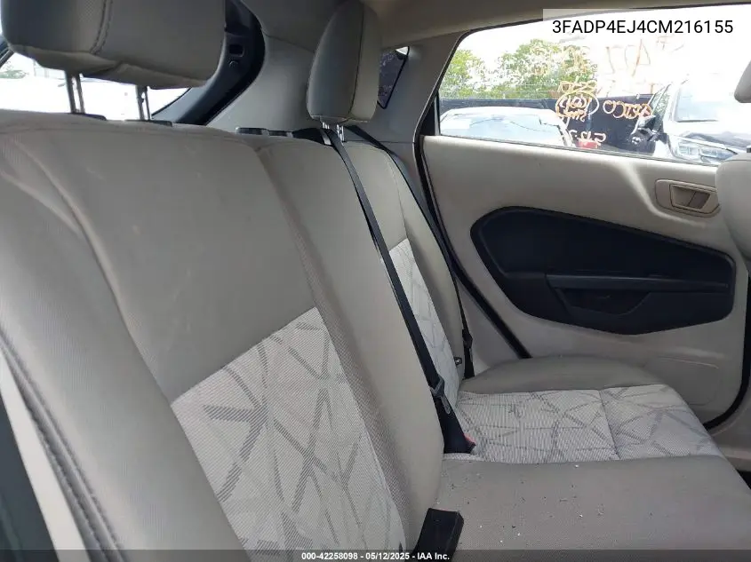 2012 Ford Fiesta Se VIN: 3FADP4EJ4CM216155 Lot: 42258098