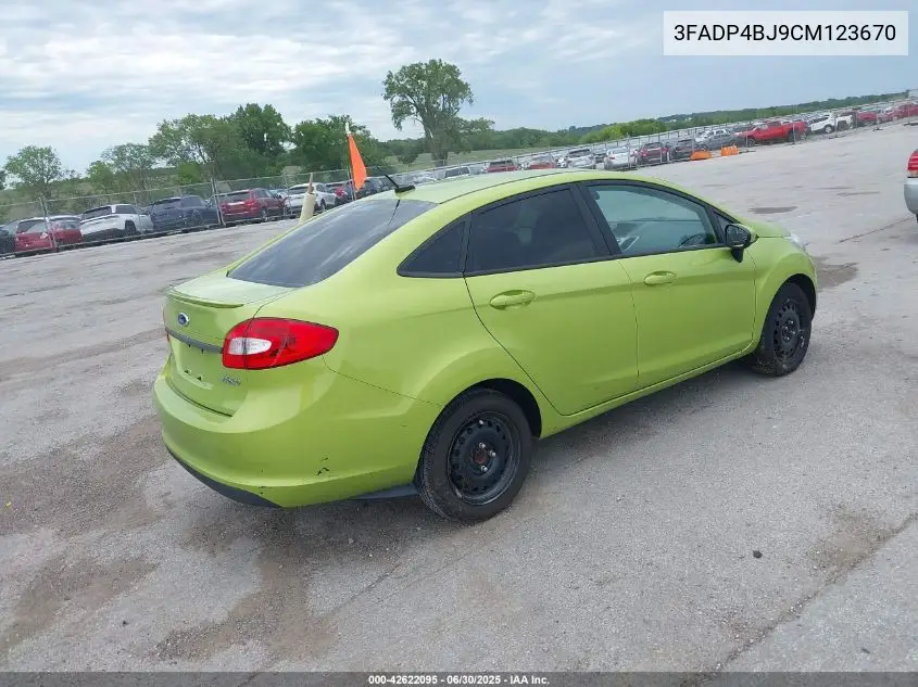 2012 Ford Fiesta Se VIN: 3FADP4BJ9CM123670 Lot: 42622095