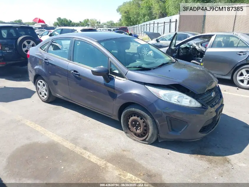 2012 Ford Fiesta S VIN: 3FADP4AJ9CM187385 Lot: 42628794