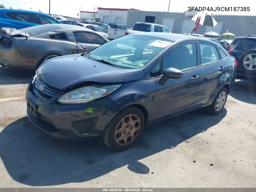 2012 Ford Fiesta S VIN: 3FADP4AJ9CM187385 Lot: 42628794