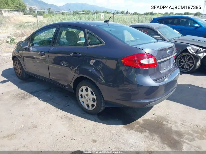2012 Ford Fiesta S VIN: 3FADP4AJ9CM187385 Lot: 42628794