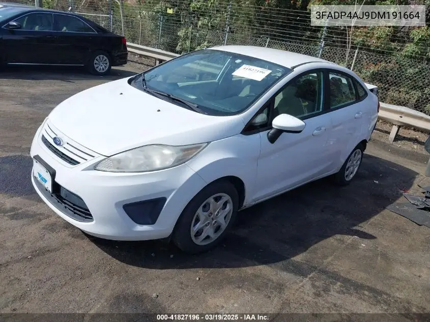 2013 Ford Fiesta S VIN: 3FADP4AJ9DM191664 Lot: 41827196