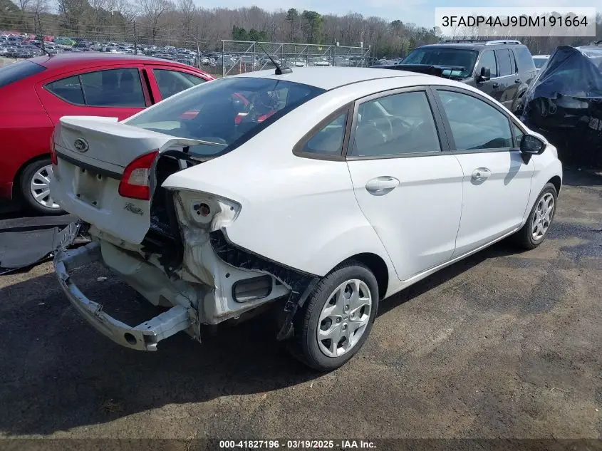 2013 Ford Fiesta S VIN: 3FADP4AJ9DM191664 Lot: 41827196