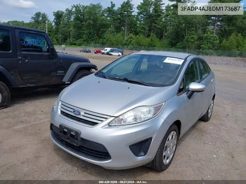2013 Ford Fiesta S VIN: 3FADP4AJ8DM173687 Lot: 42615295