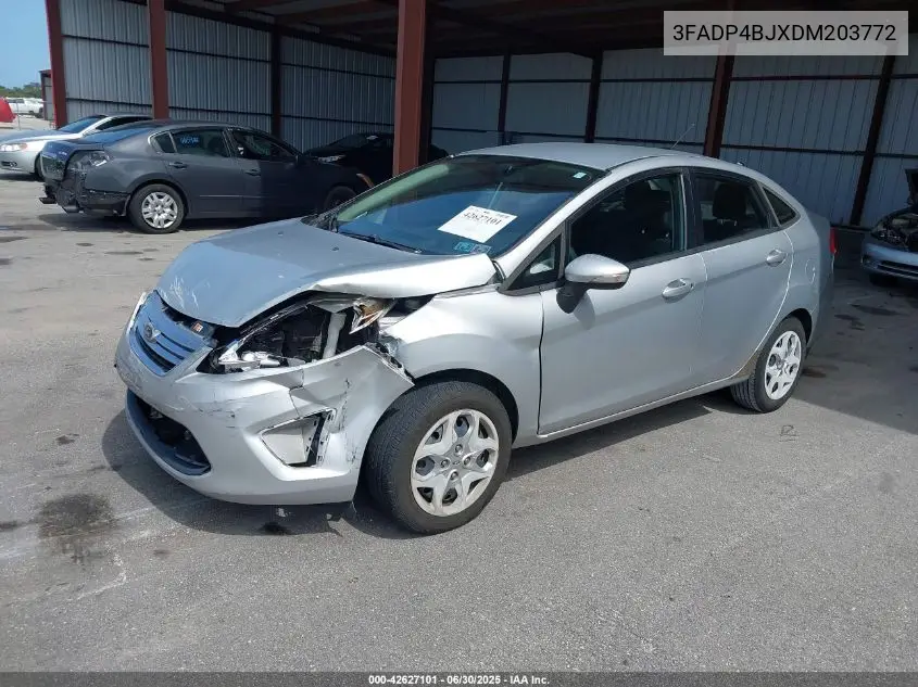 2013 Ford Fiesta Se VIN: 3FADP4BJXDM203772 Lot: 42627101
