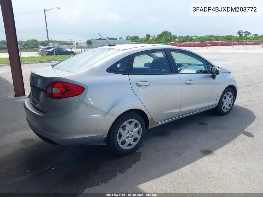 2013 Ford Fiesta Se VIN: 3FADP4BJXDM203772 Lot: 42627101