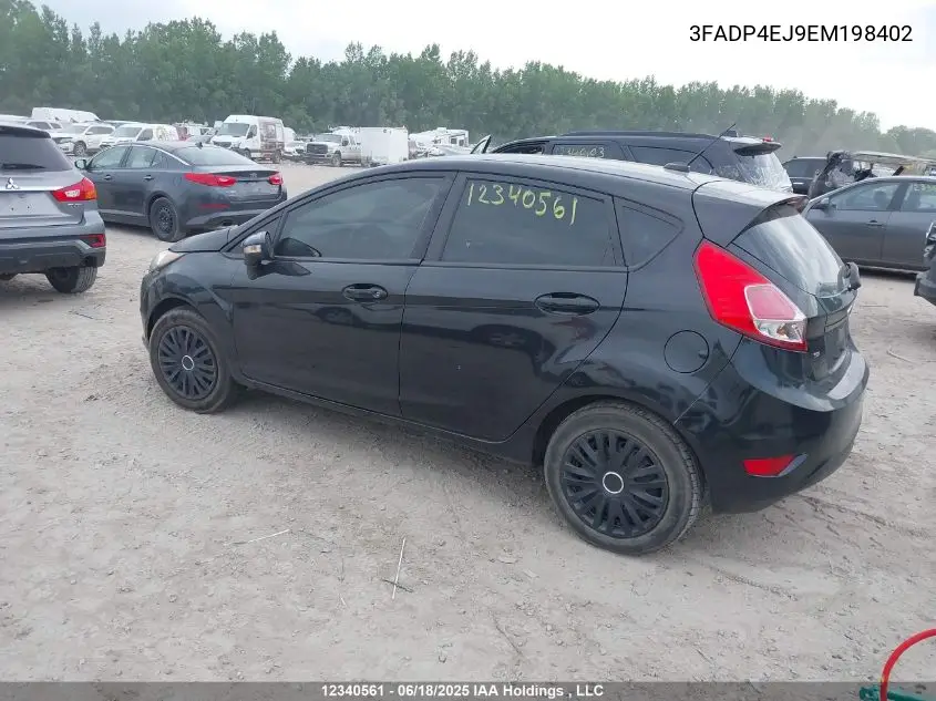 2014 Ford Fiesta Se VIN: 3FADP4EJ9EM198402 Lot: 12340561