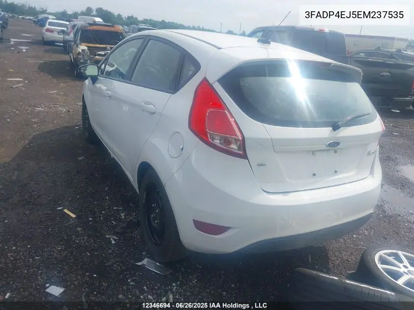 2014 Ford Fiesta VIN: 3FADP4EJ5EM237535 Lot: 12346694