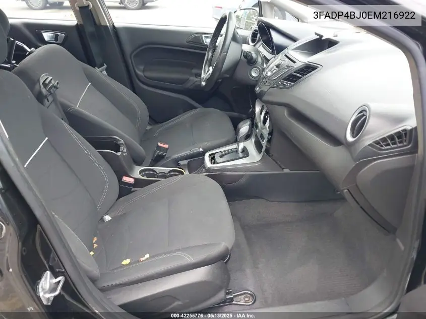 2014 Ford Fiesta Se VIN: 3FADP4BJ0EM216922 Lot: 42255776
