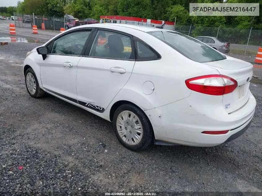 2014 Ford Fiesta S VIN: 3FADP4AJ5EM216447 Lot: 42256892