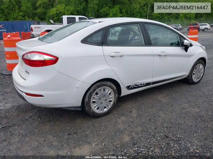 2014 Ford Fiesta S VIN: 3FADP4AJ5EM216447 Lot: 42256892