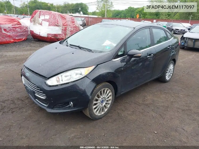 2014 Ford Fiesta Titanium VIN: 3FADP4CJ6EM117097 Lot: 42260400