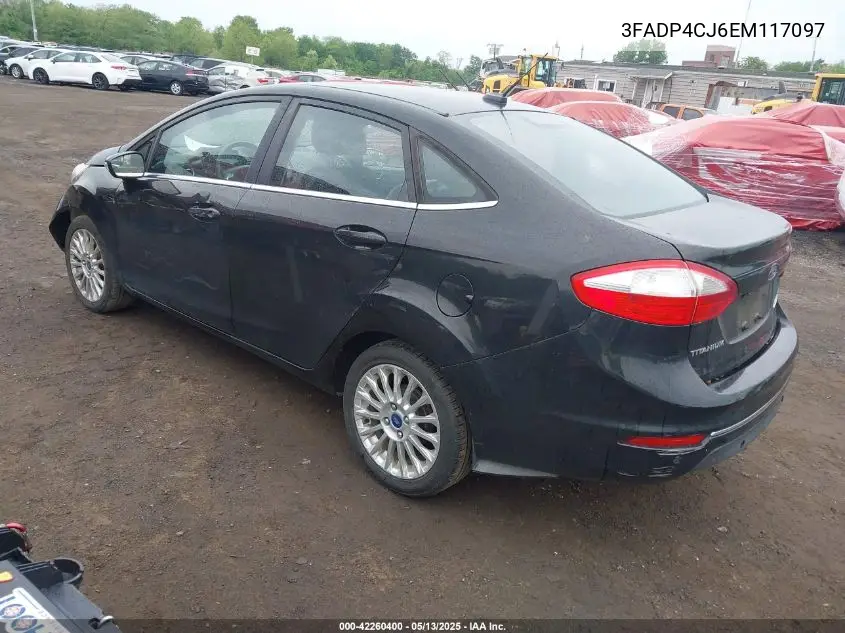 2014 Ford Fiesta Titanium VIN: 3FADP4CJ6EM117097 Lot: 42260400