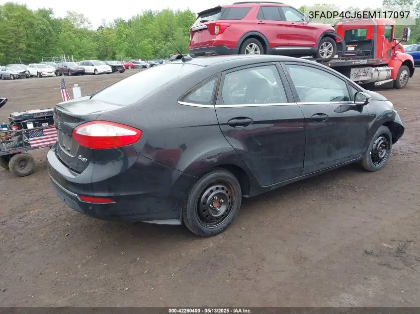 2014 Ford Fiesta Titanium VIN: 3FADP4CJ6EM117097 Lot: 42260400