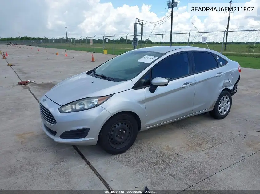 2014 Ford Fiesta S VIN: 3FADP4AJ6EM211807 Lot: 42601443