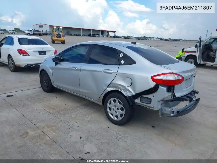 2014 Ford Fiesta S VIN: 3FADP4AJ6EM211807 Lot: 42601443
