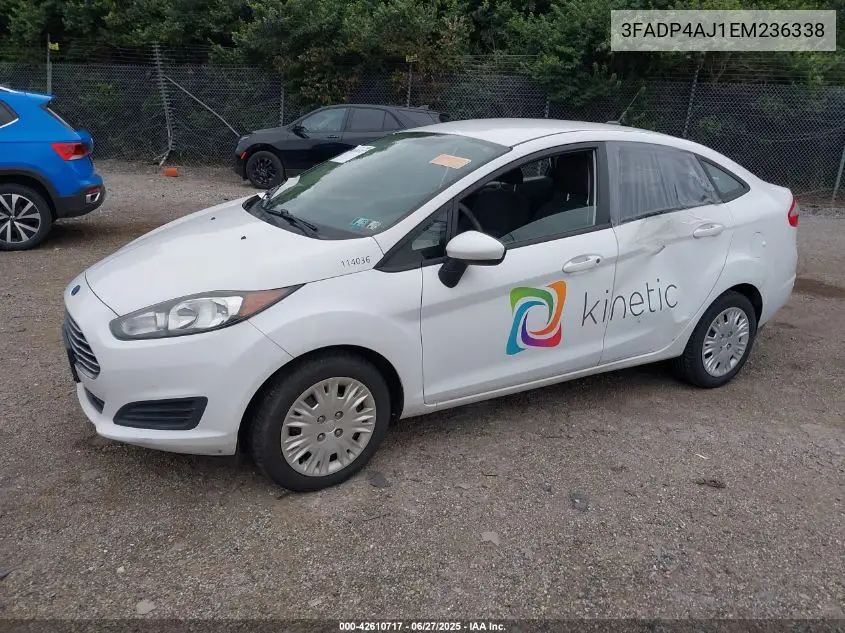 2014 Ford Fiesta S VIN: 3FADP4AJ1EM236338 Lot: 42610717