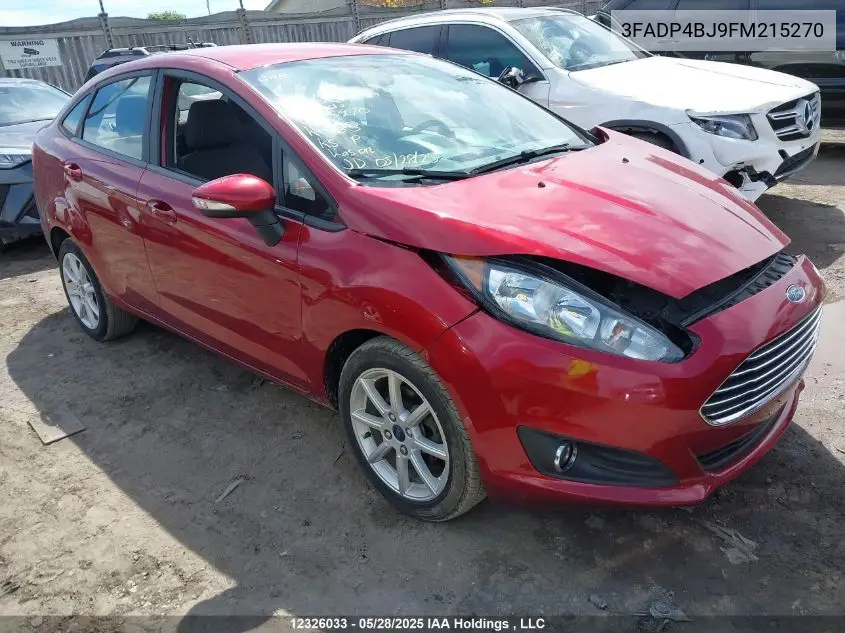 2015 Ford Fiesta Se VIN: 3FADP4BJ9FM215270 Lot: 12326033