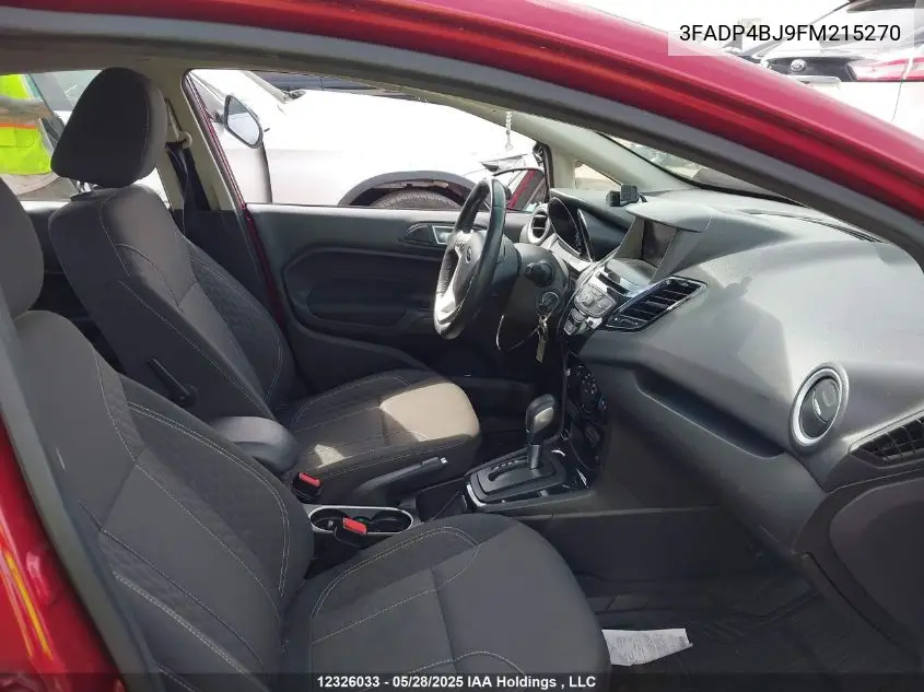 2015 Ford Fiesta Se VIN: 3FADP4BJ9FM215270 Lot: 12326033